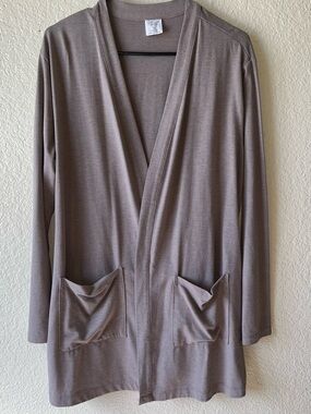 Cielo Taupe Open-Front Blazer Jacket